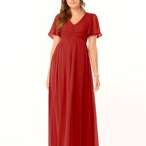 Azazie Rust- Verna Dress Size A12